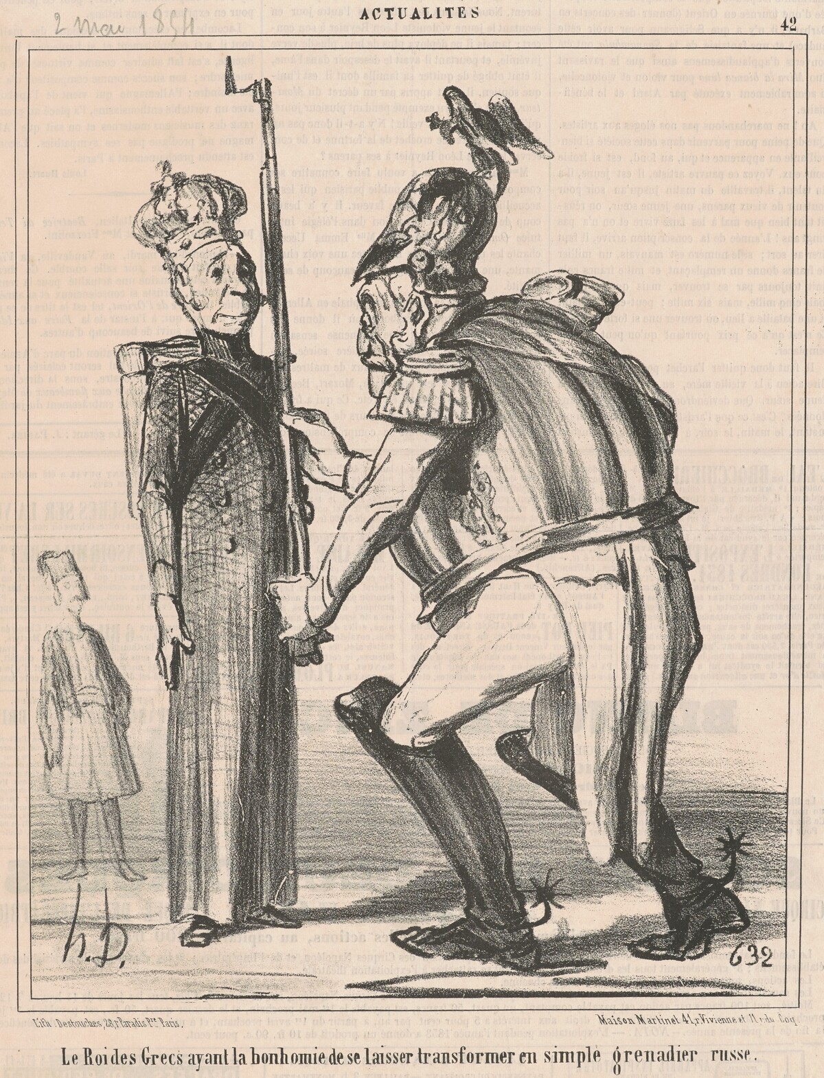 Le roi des grecs ... by Honoré Daumier