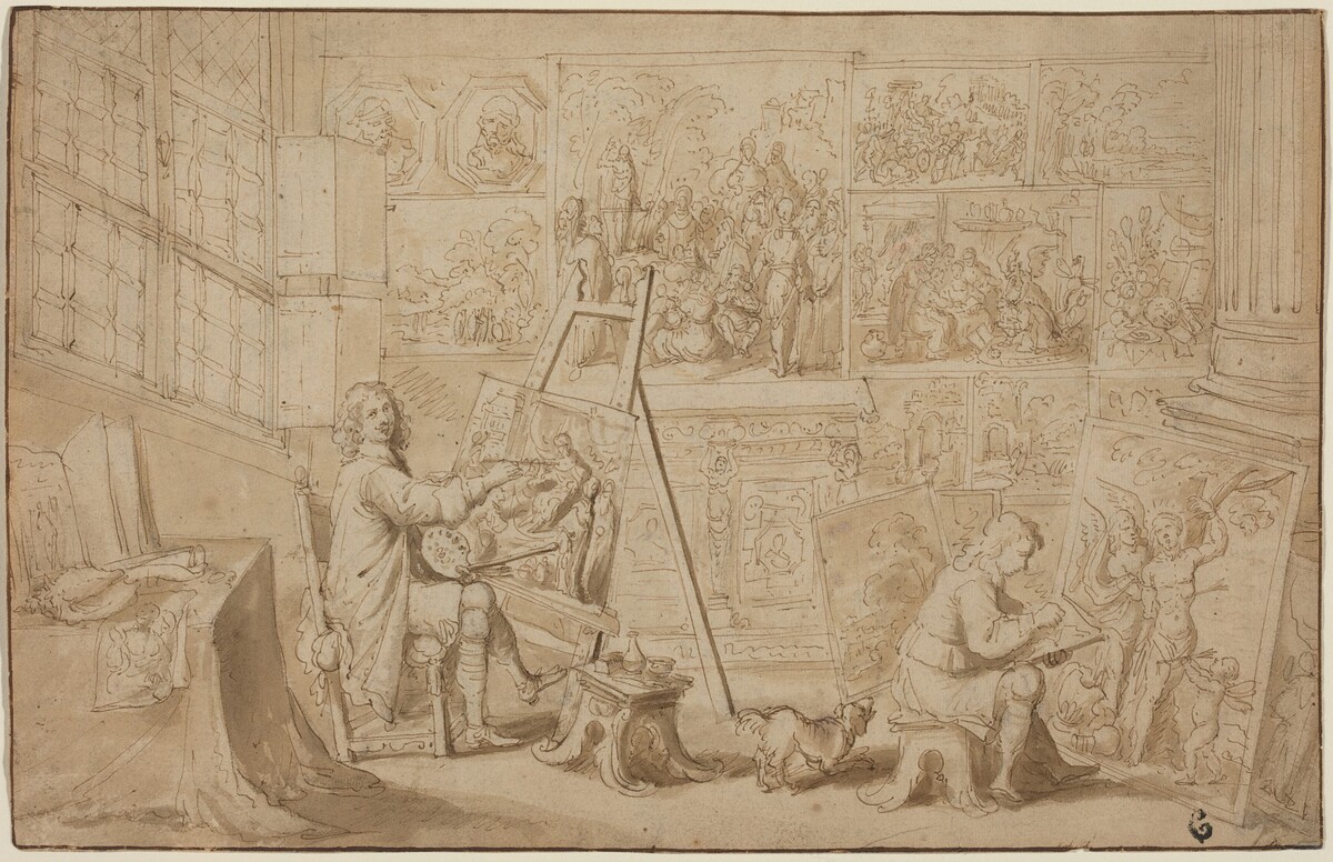 An Artist's Studio [recto] by Frans Francken the Younger
