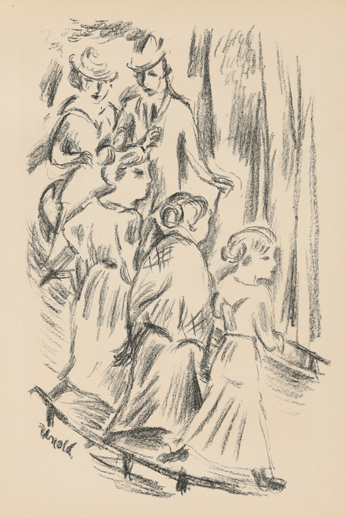 Die Straße (The Street) from Deutsche Graphiker der Gegenwart (German Printmakers of Our Time) by Max Unold