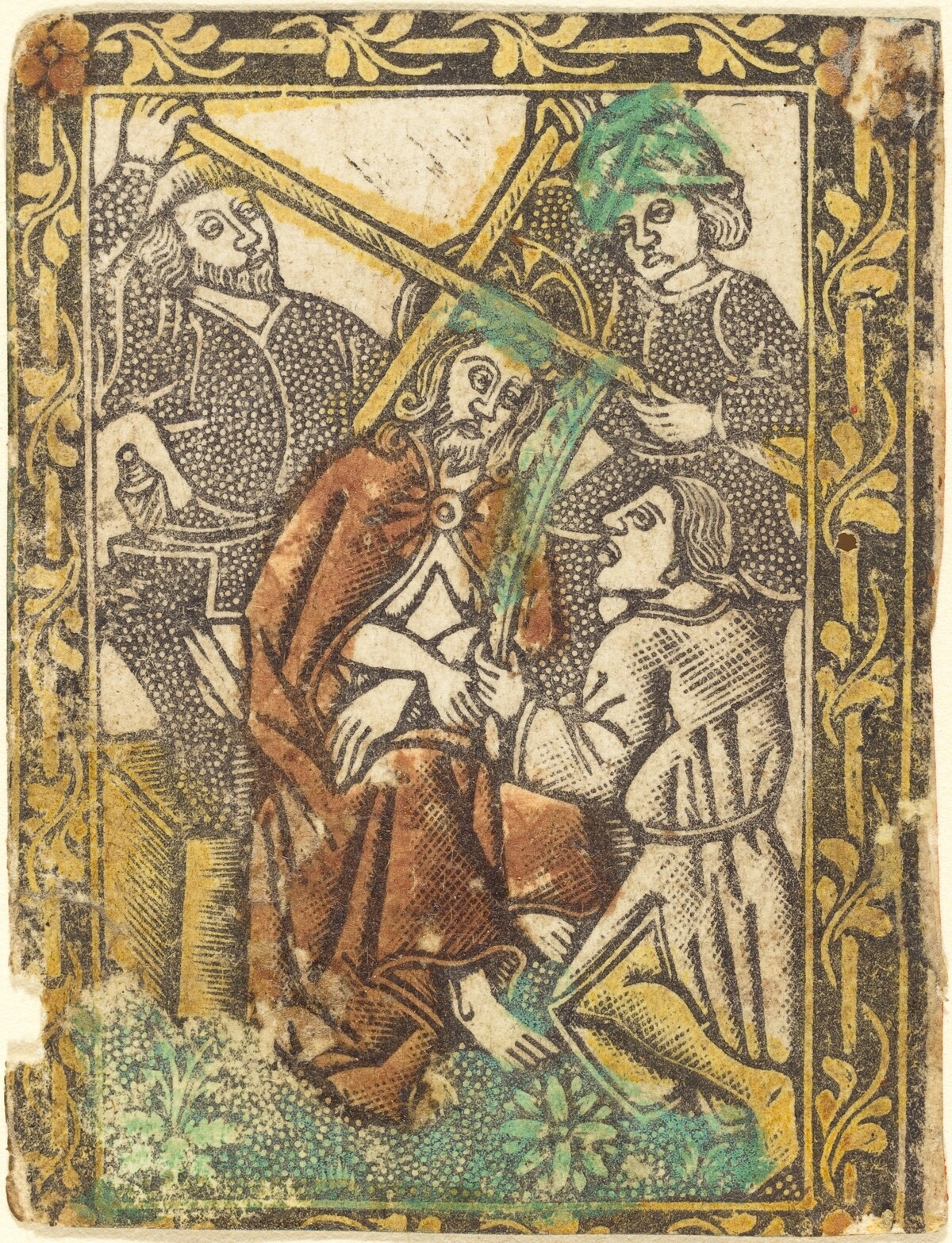 Christ Crowned with Thorns by Workshop of Master of the Borders with the Four Fathers of the Church