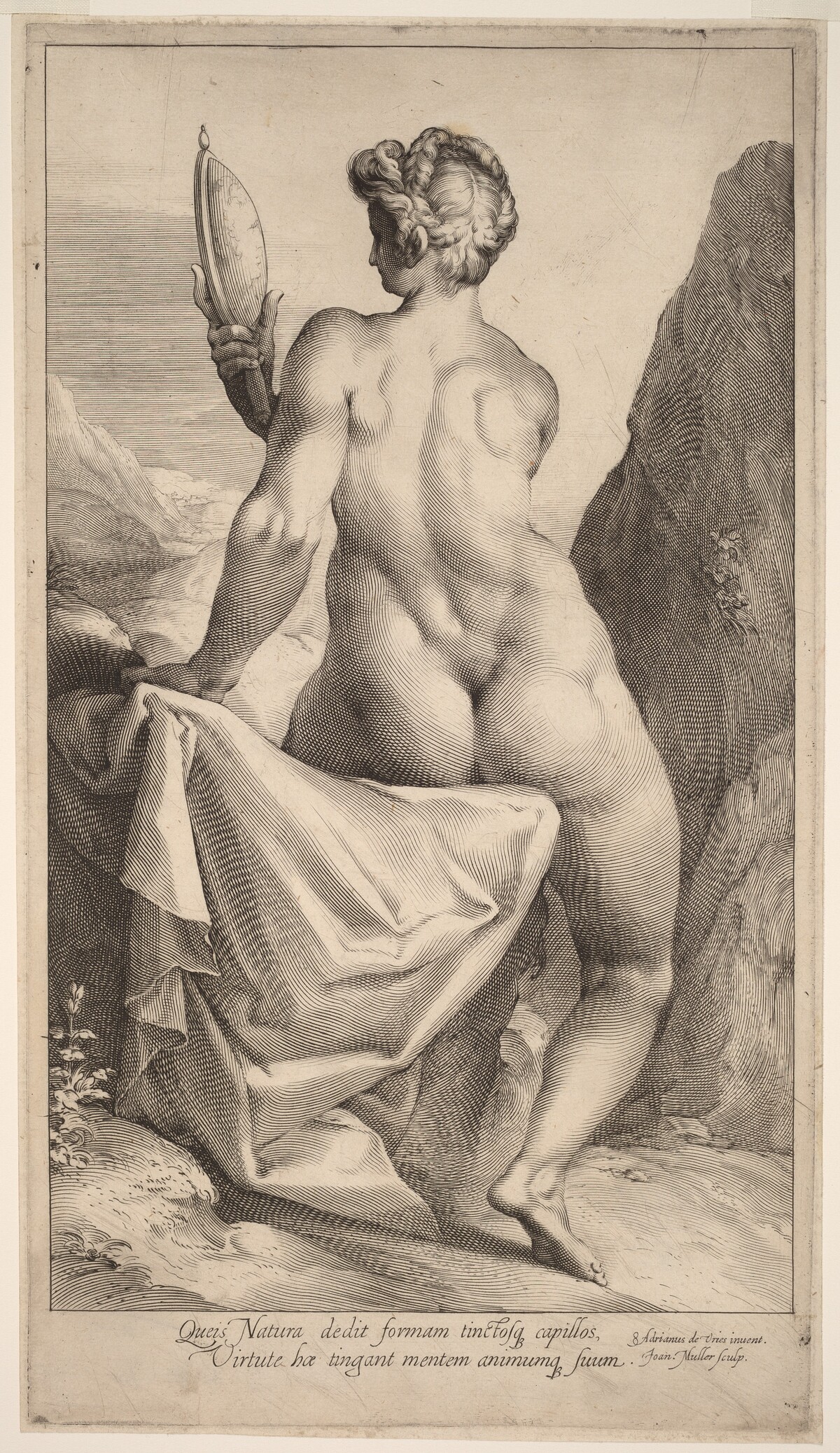 Prudence by Jan Muller, after Adriaen de Vries