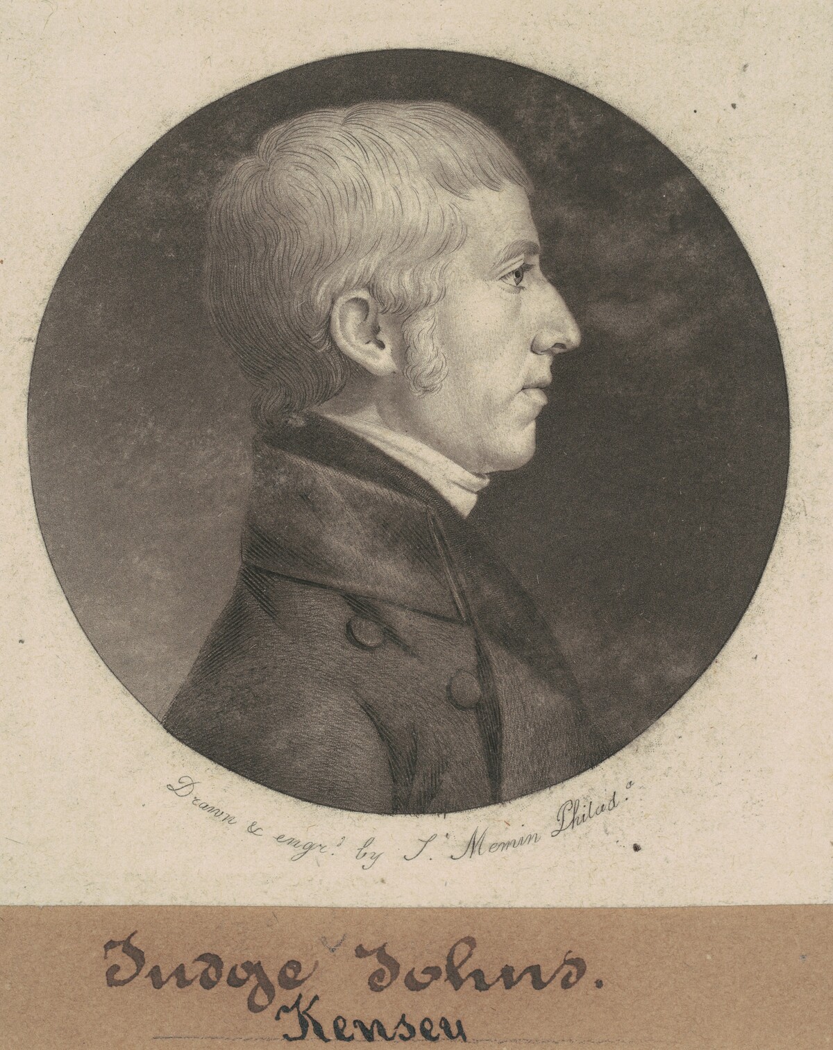Kensey Johns by Charles B. J. Févret de Saint-Mémin