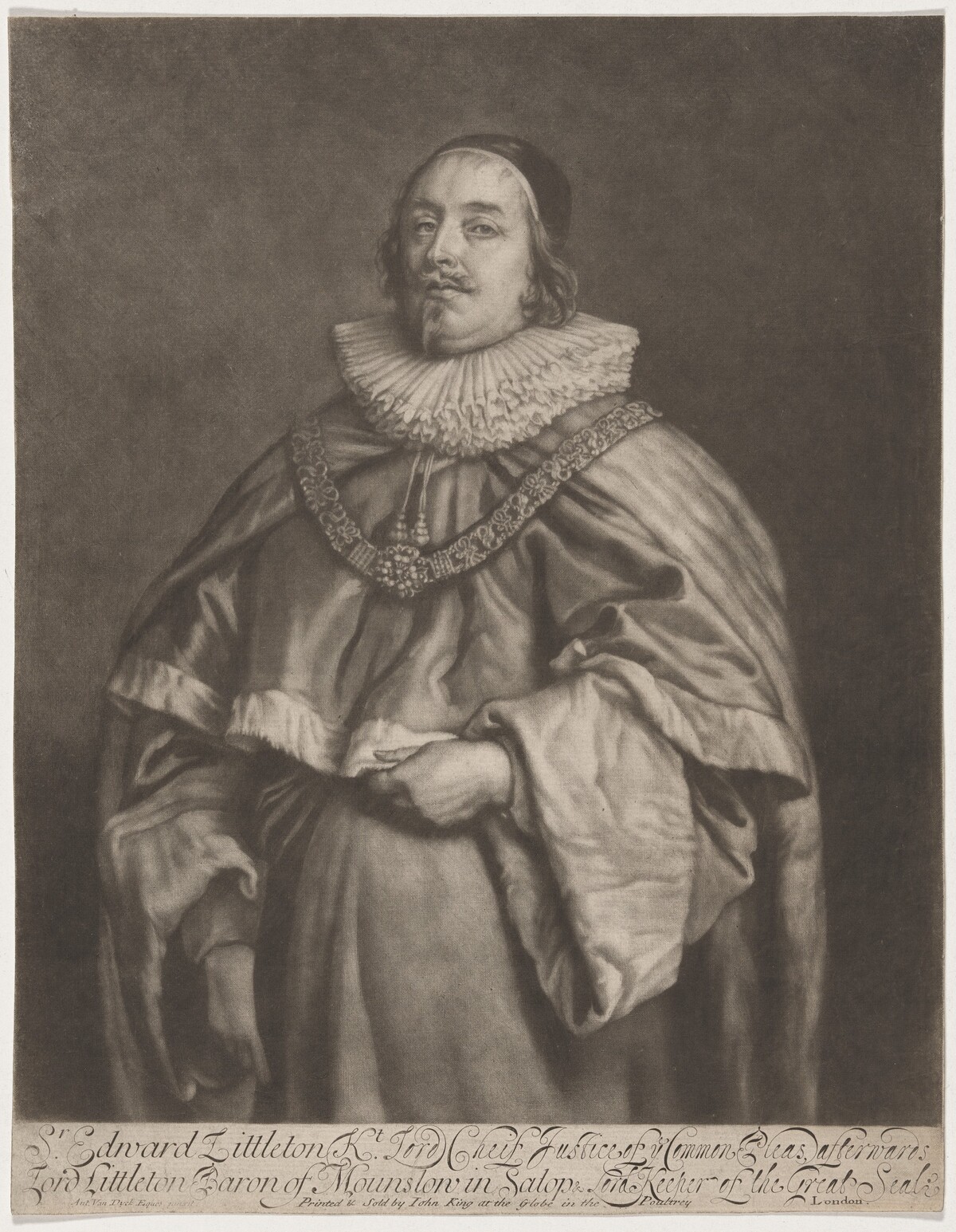 Edward Lyttelton, Baron of Mounslow by Robert Williams after Sir Anthony van Dyck