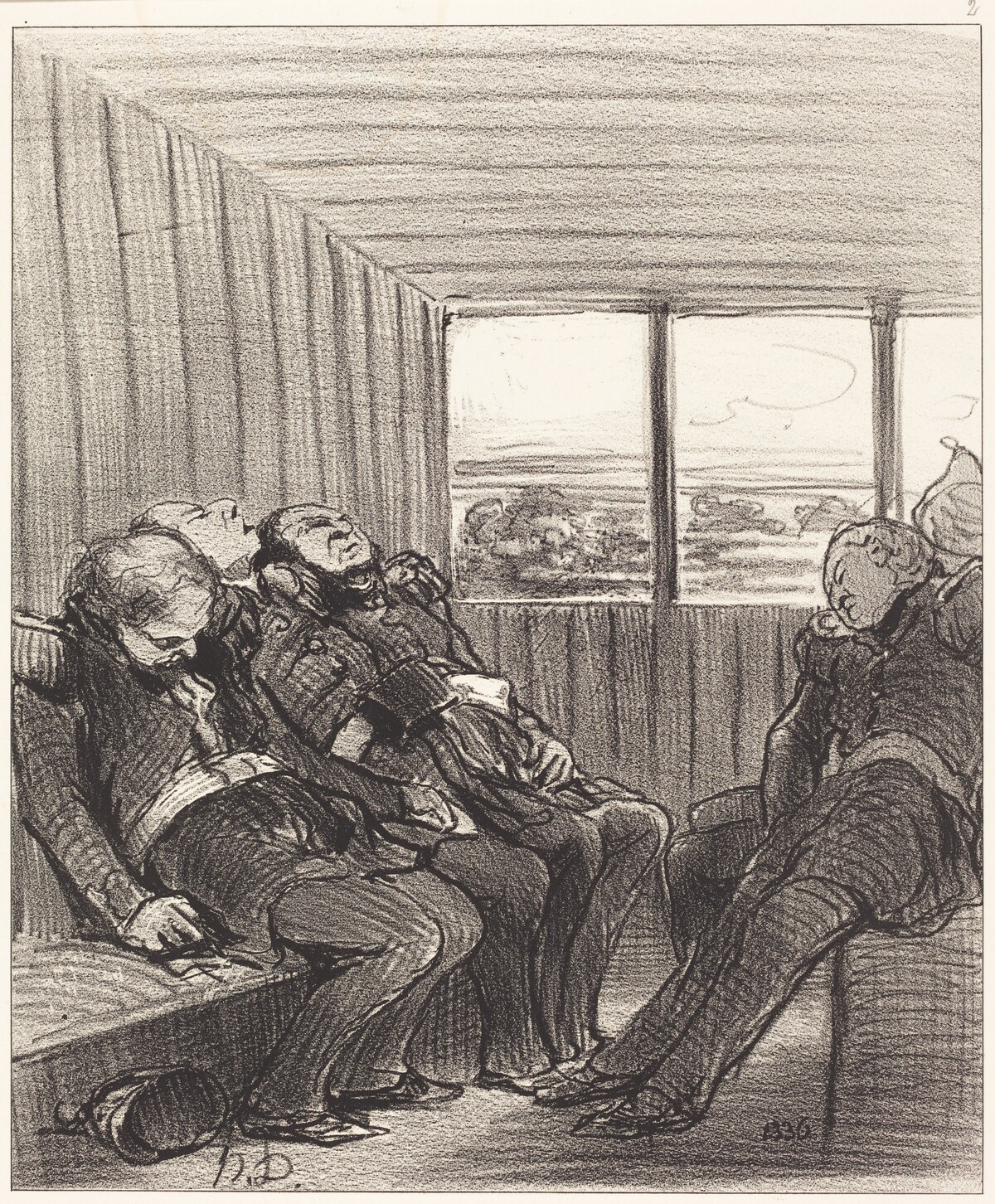 Le Voyage en chemin de fer... by Honoré Daumier