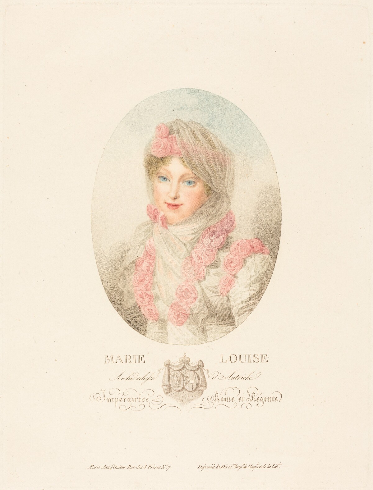Marie-Louise, Empress of the French by Antoine Maxime Monsaldy after Jean-Baptiste Isabey