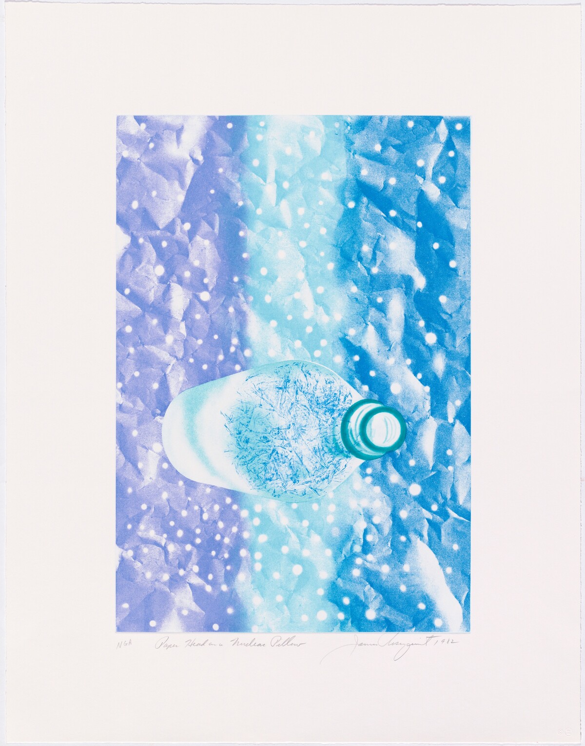 Paper Head on a Nuclear Pillow by James Rosenquist