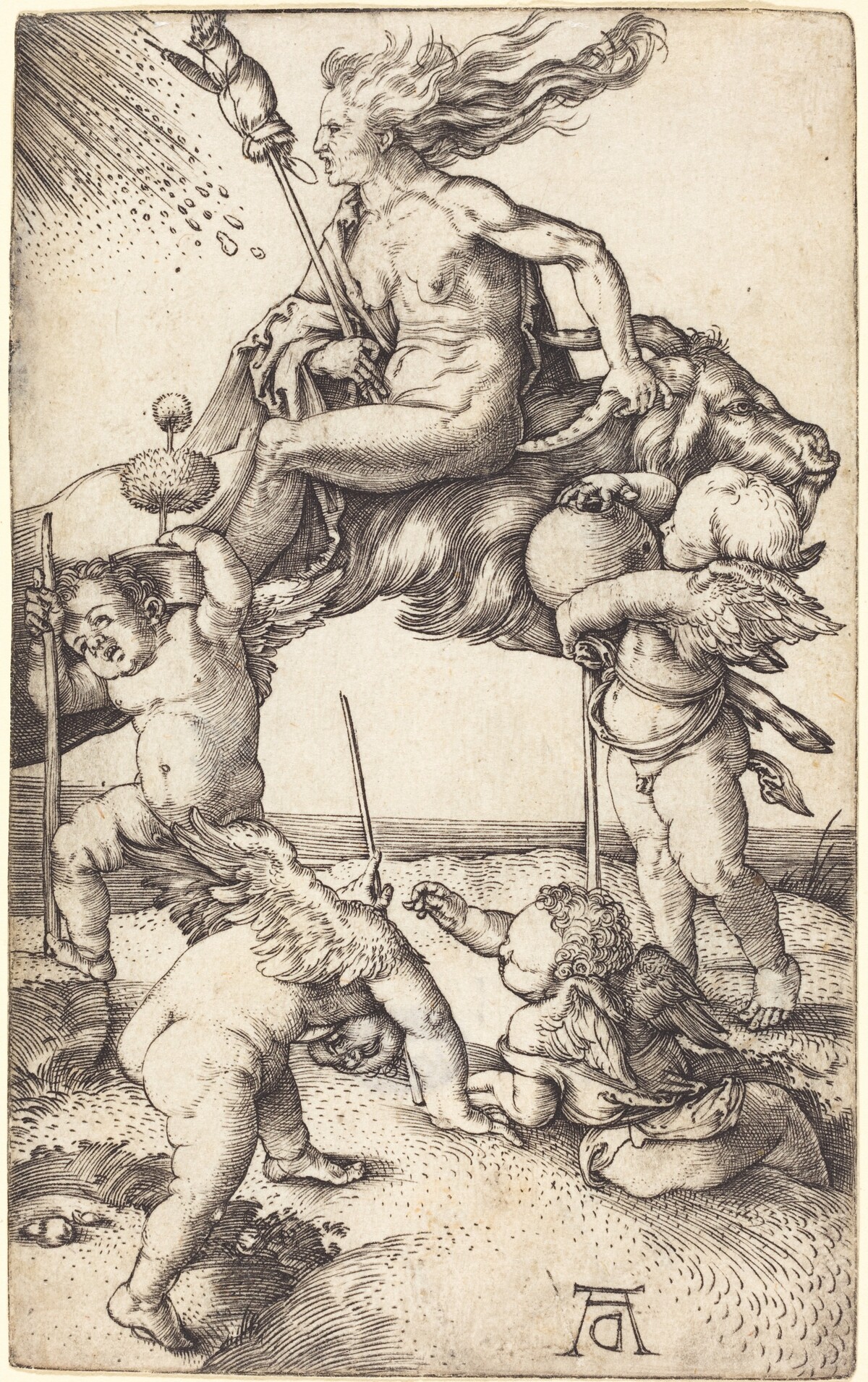 Witch Riding on a Goat by Albrecht Dürer