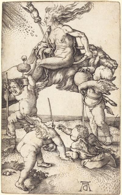 Witch Riding on a Goat