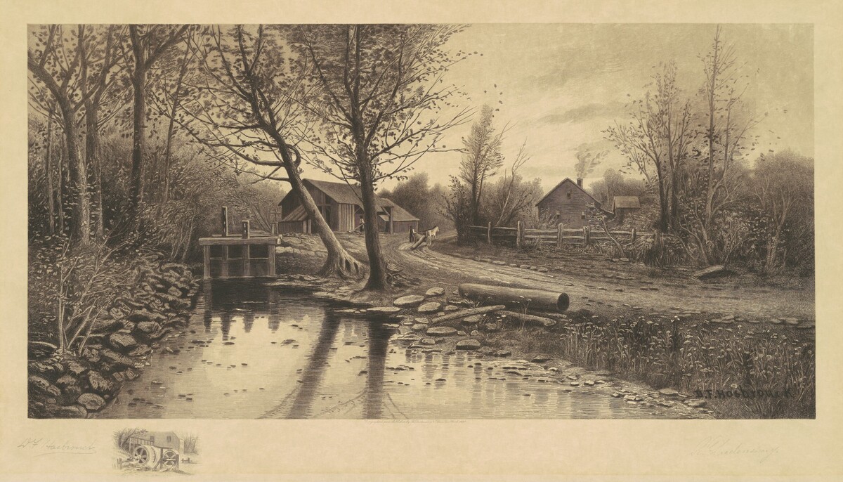 Untitled (Pastorale Scene with Sawmill) by Richard Dudensing