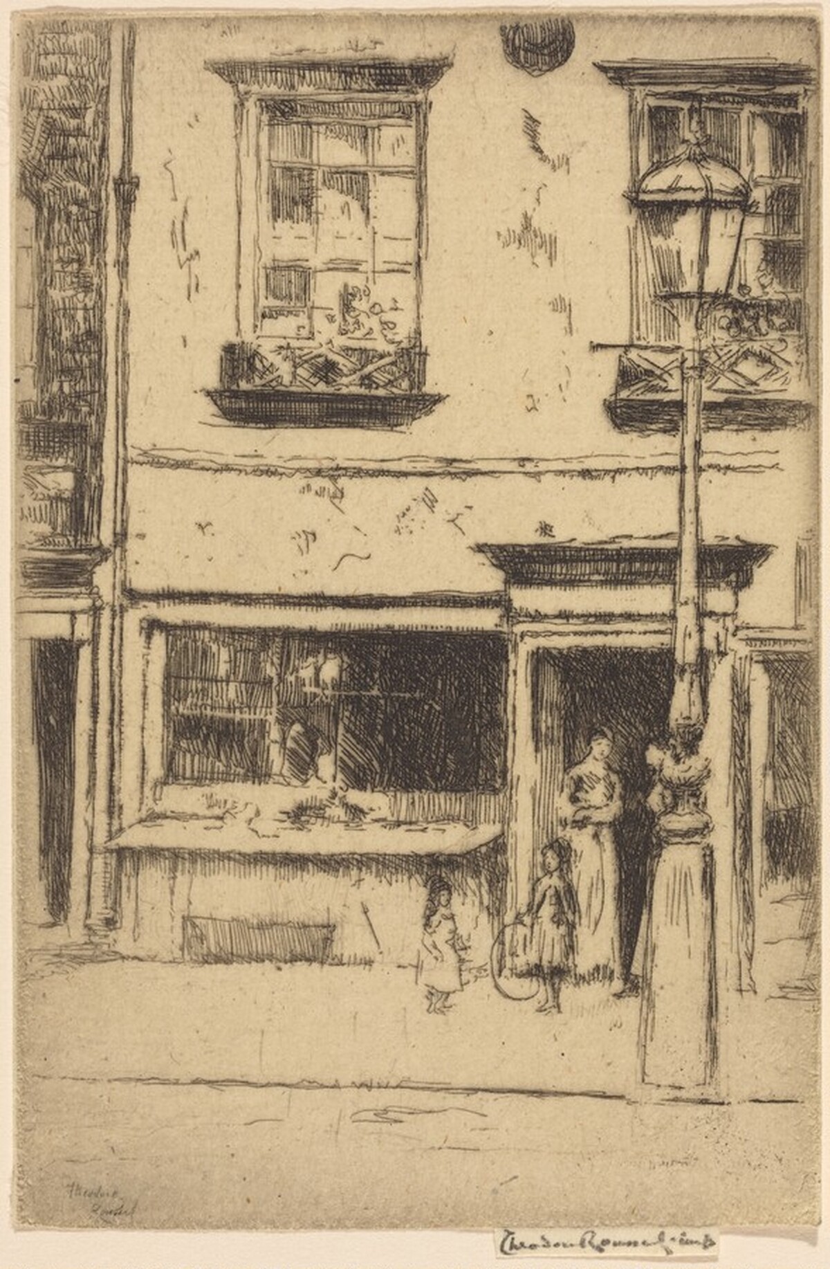 The Little Fish Shop, Chelsea Embankment by Théodore Roussel