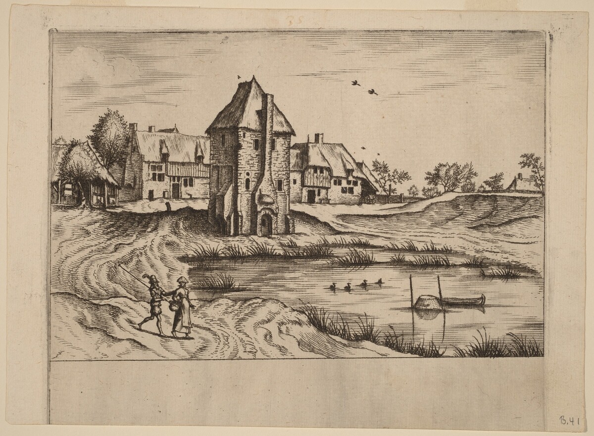 Farms by Johannes van Doetechum, the Elder and Lucas van Doetechum after Master of the Small Landscapes