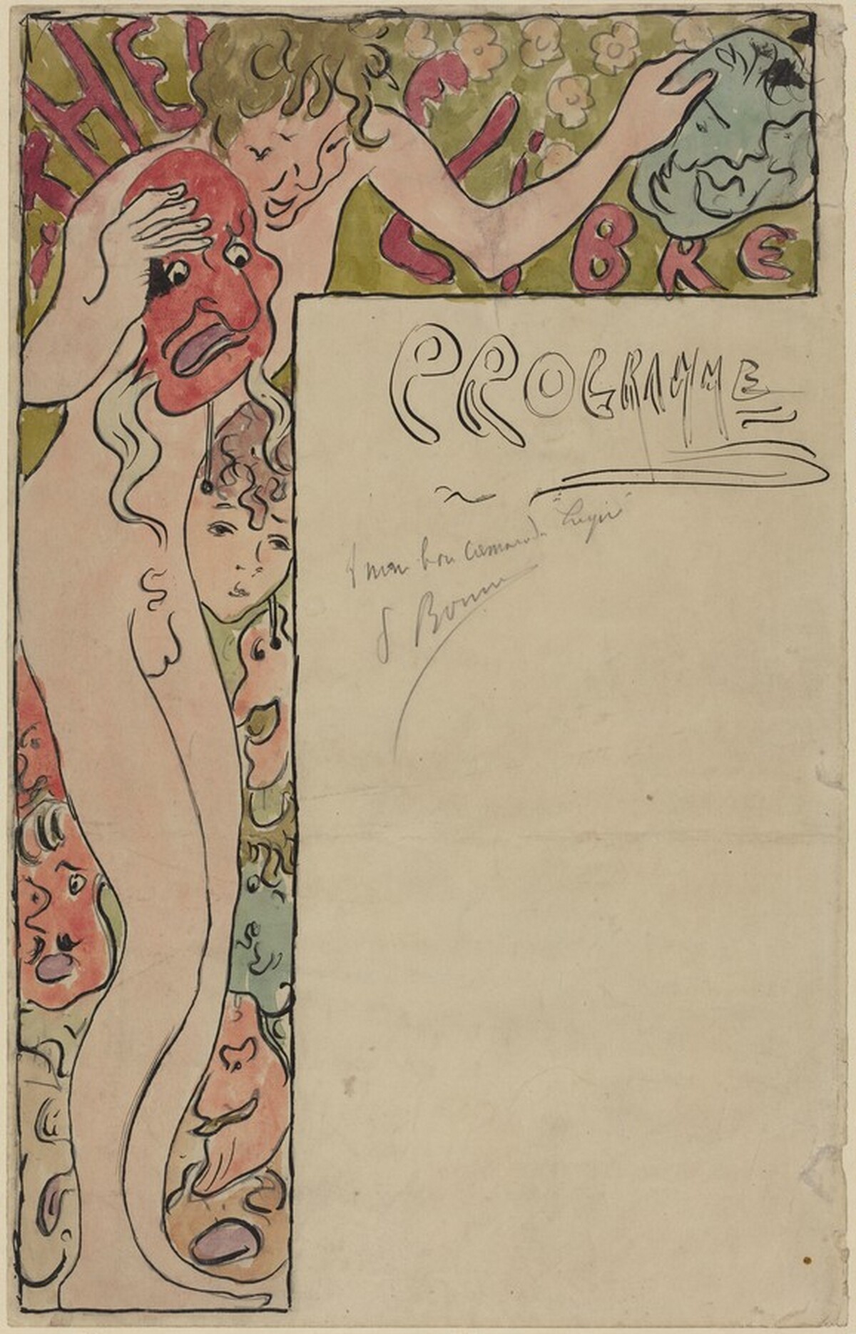 Program Design for the Théâtre Libre by Pierre Bonnard