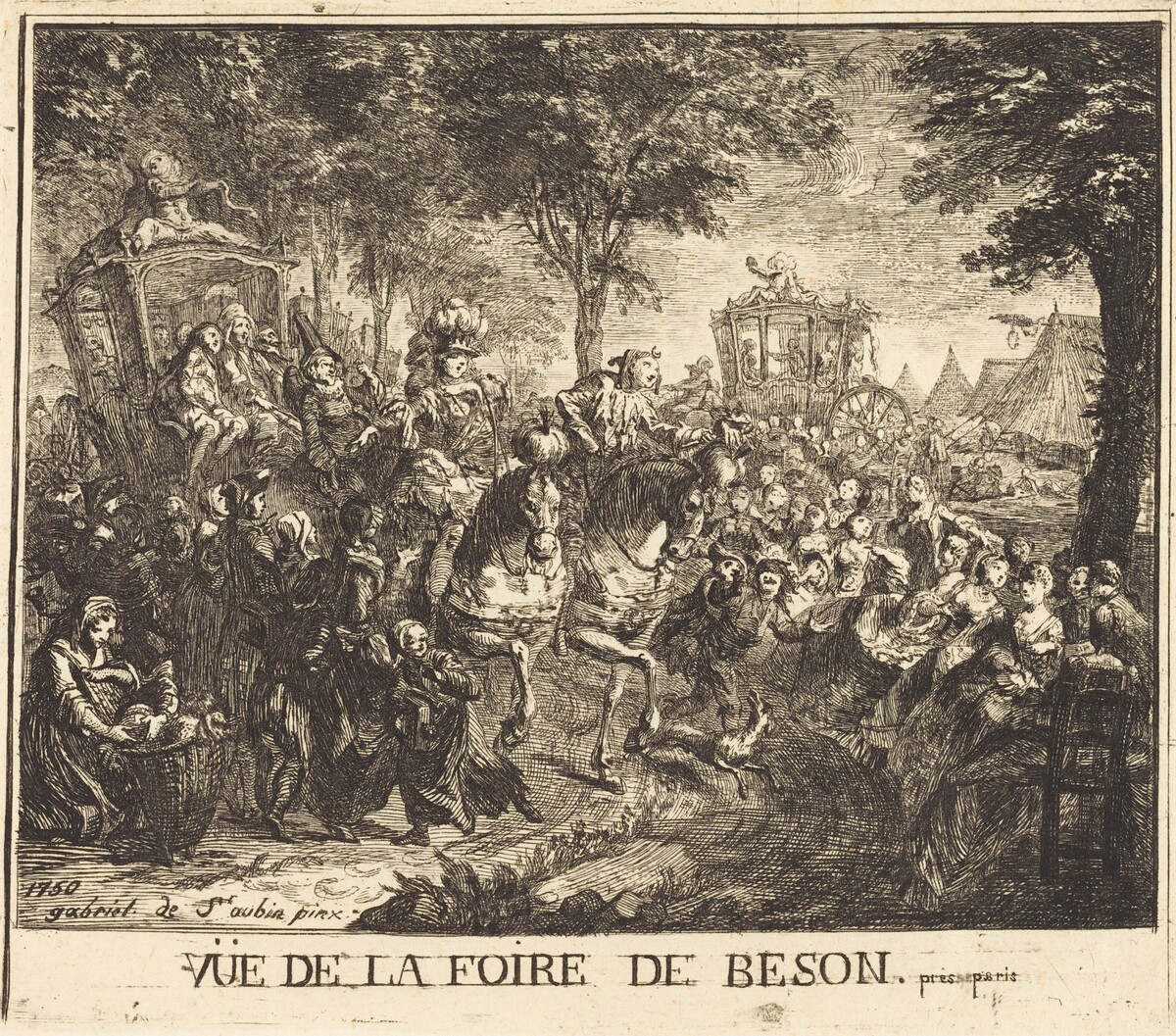 Vue de la foire de Beson (The Fair at Bezons) by Gabriel Jacques de Saint-Aubin