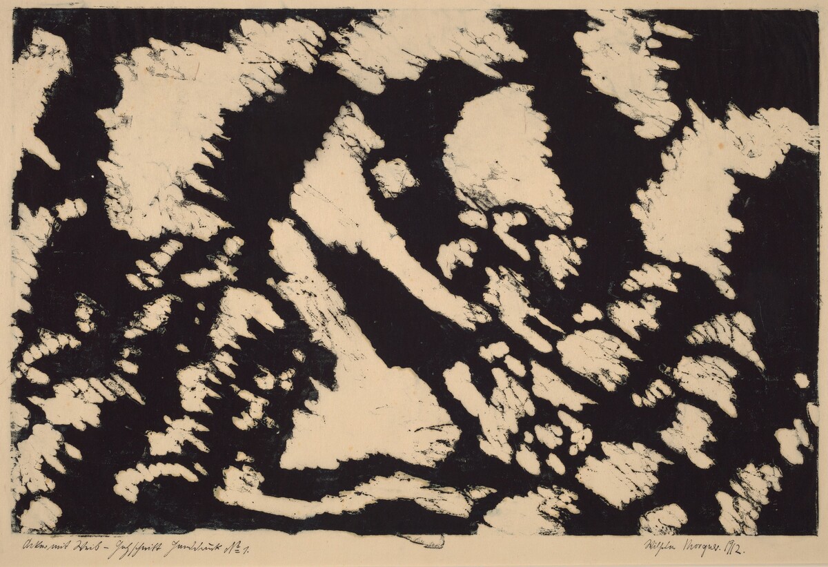 Acker mit Weib (Woman in a Field) by Wilhelm Morgner