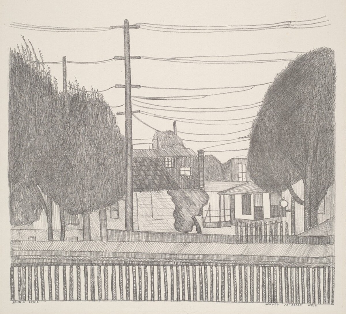 Houses at Beach No. 2 by Jennie Lewis