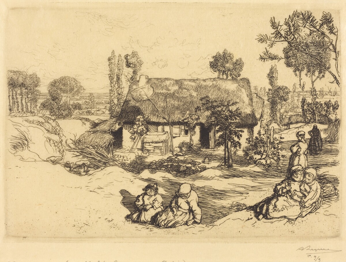 Shelter for the Poor, Vendee (Le nid de pauvres, Vendee) by Auguste Lepère