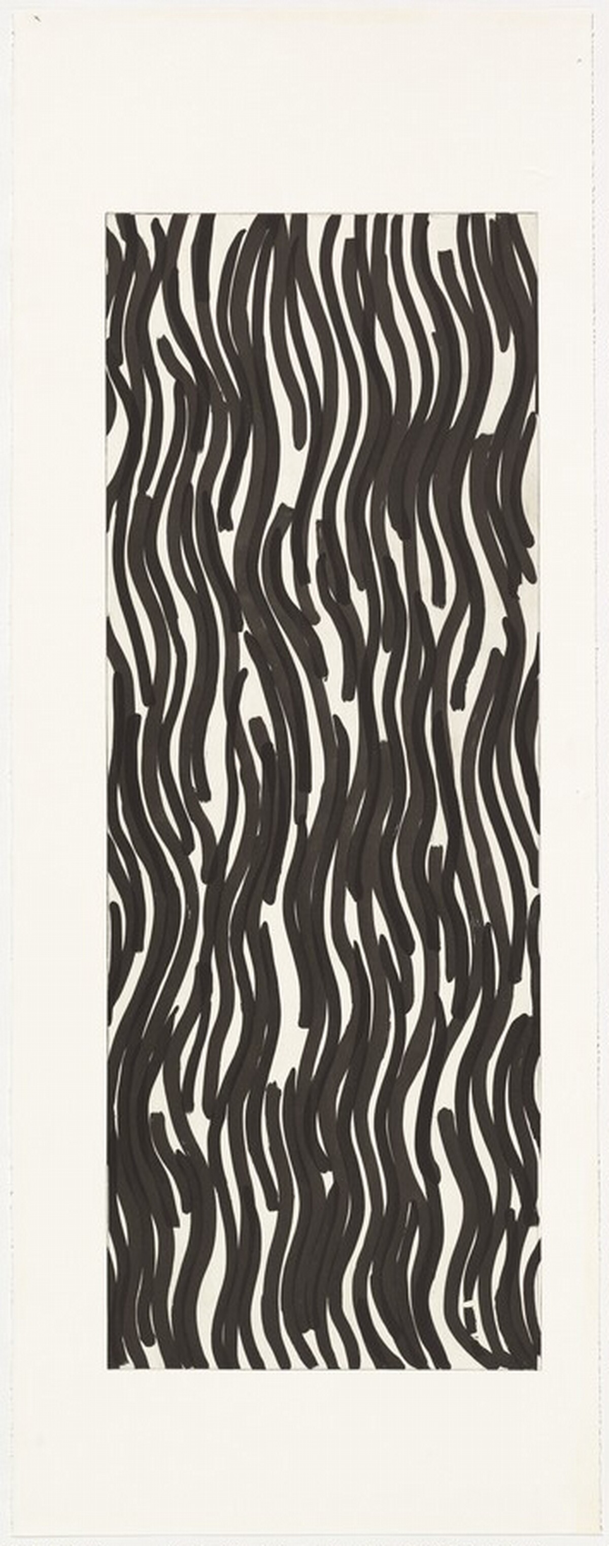 Curvy Brushstrokes I (working proof) by Sol LeWitt
