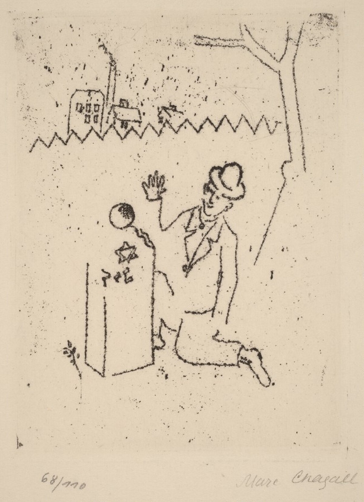 Mother's Grave by Marc Chagall