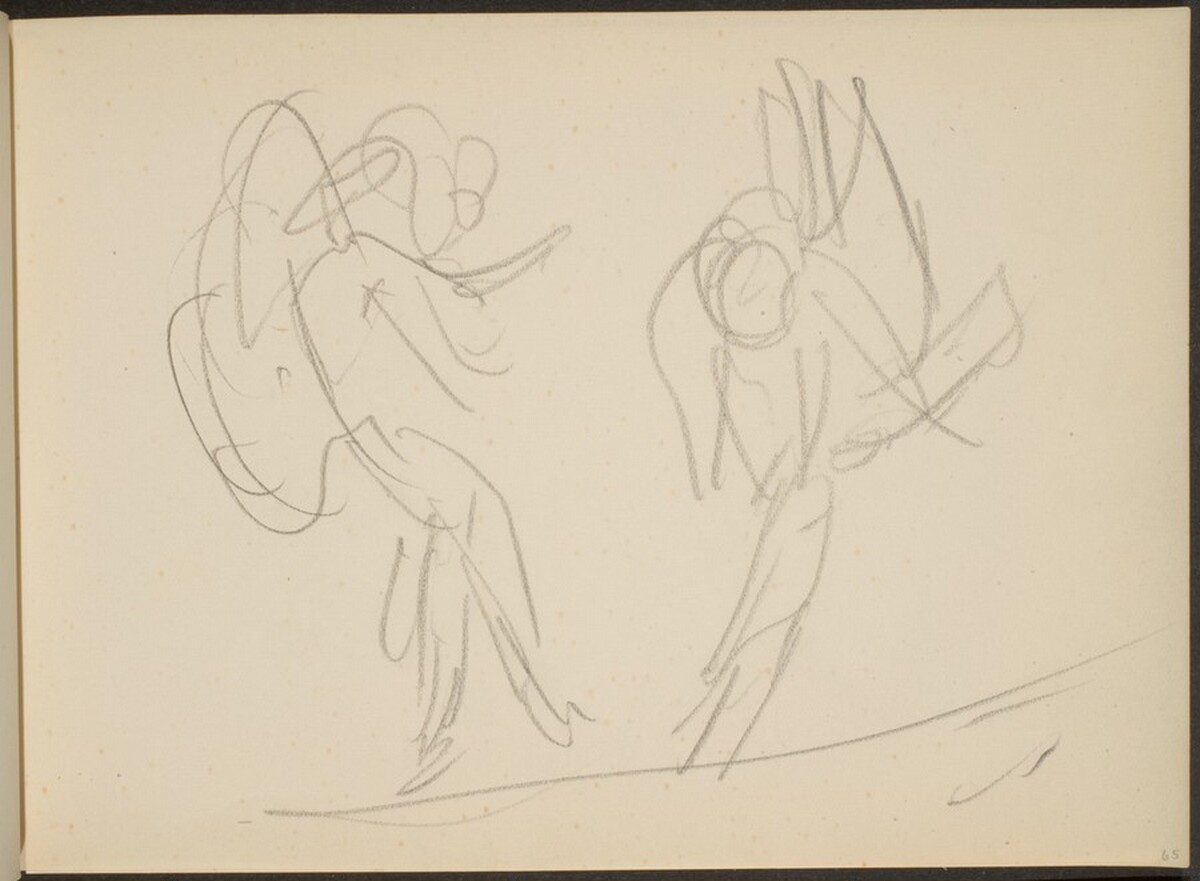 Skizze von Tanzenden (Sketch of Two Dancers) [p. 65] by Max Beckmann