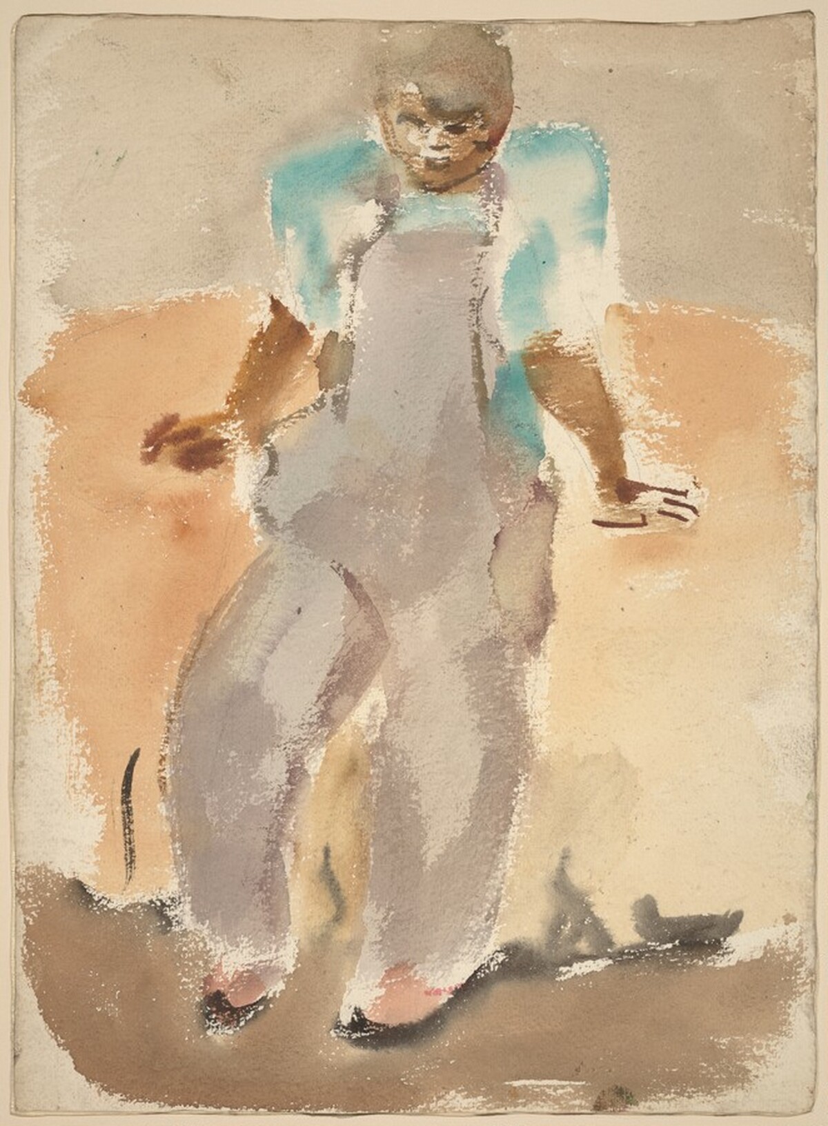 Young Boy in Overalls [recto] by Mark Rothko