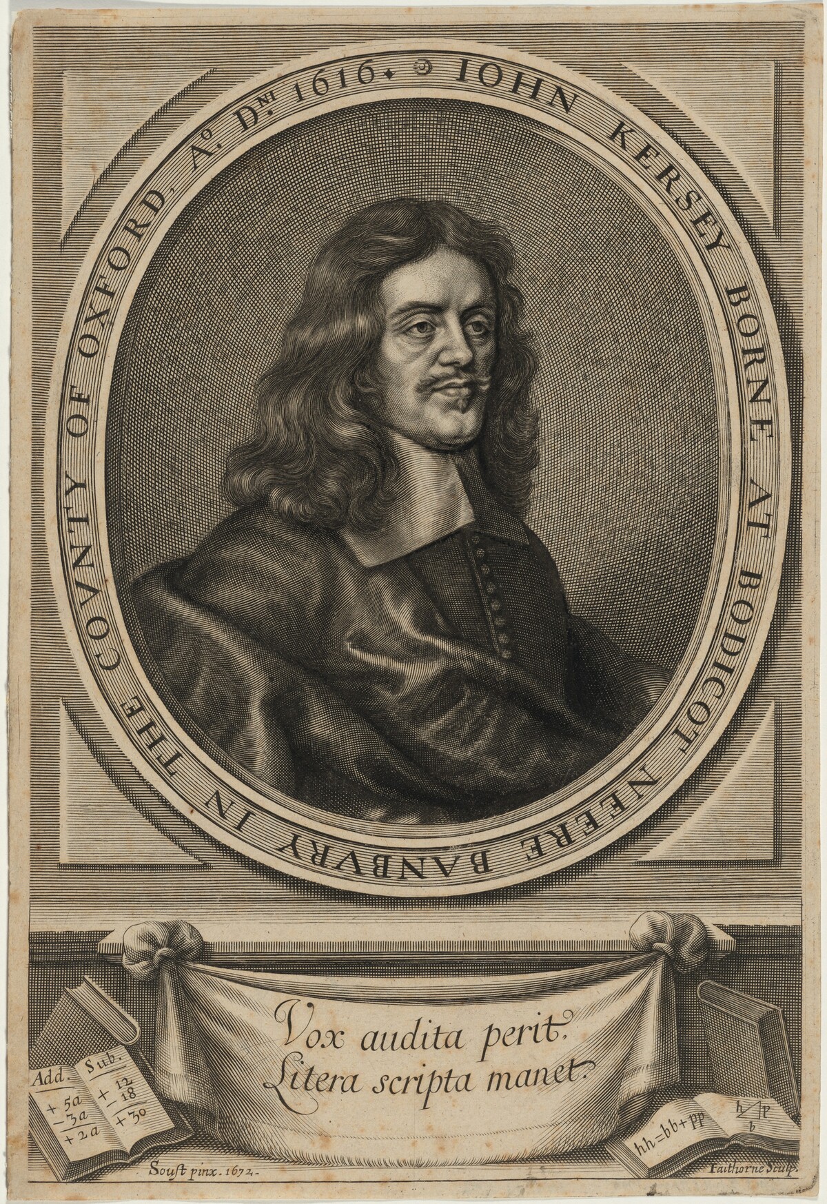 John Kersey by William Faithorne after Gerard Soest
