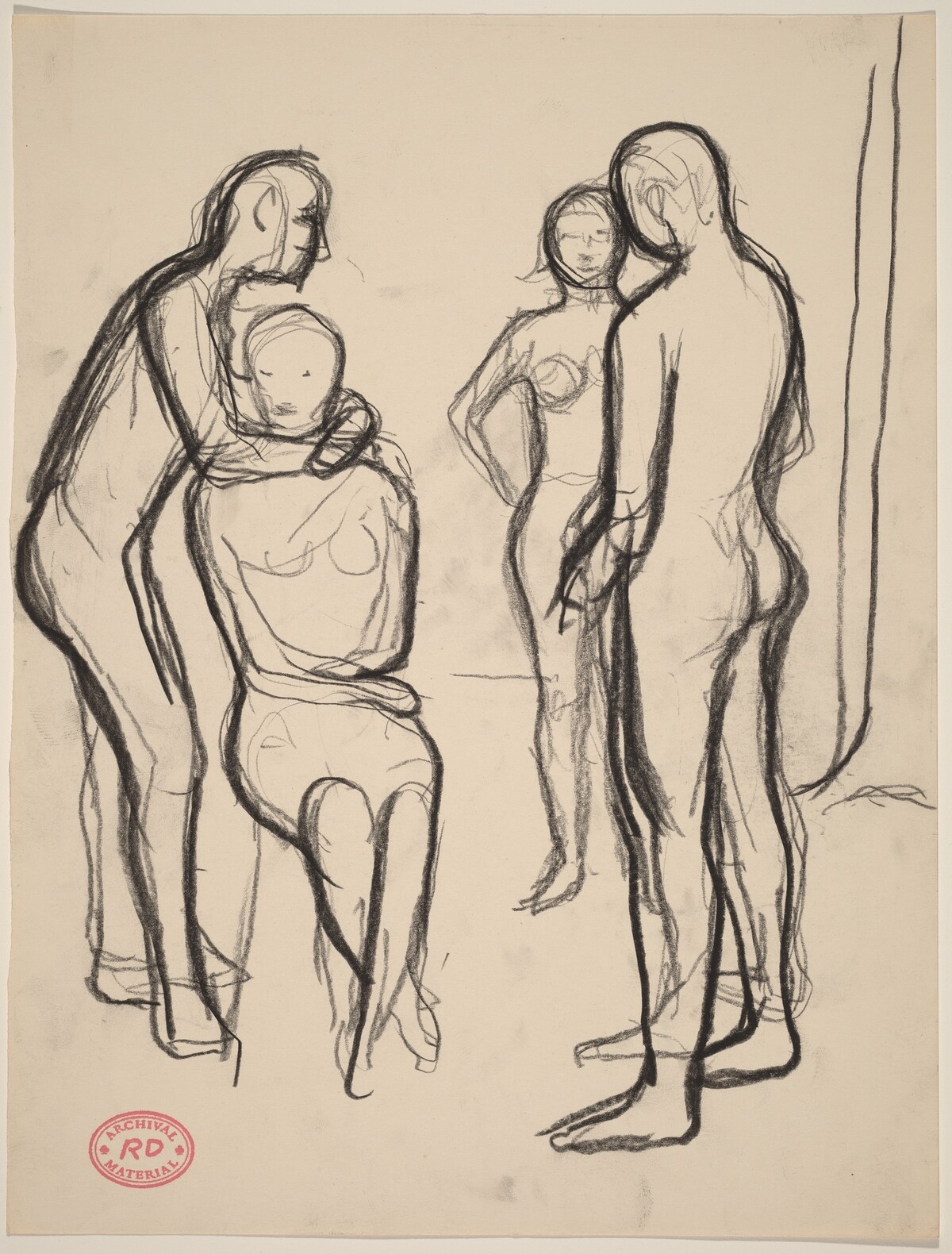 Untitled [figure group] by Richard Diebenkorn