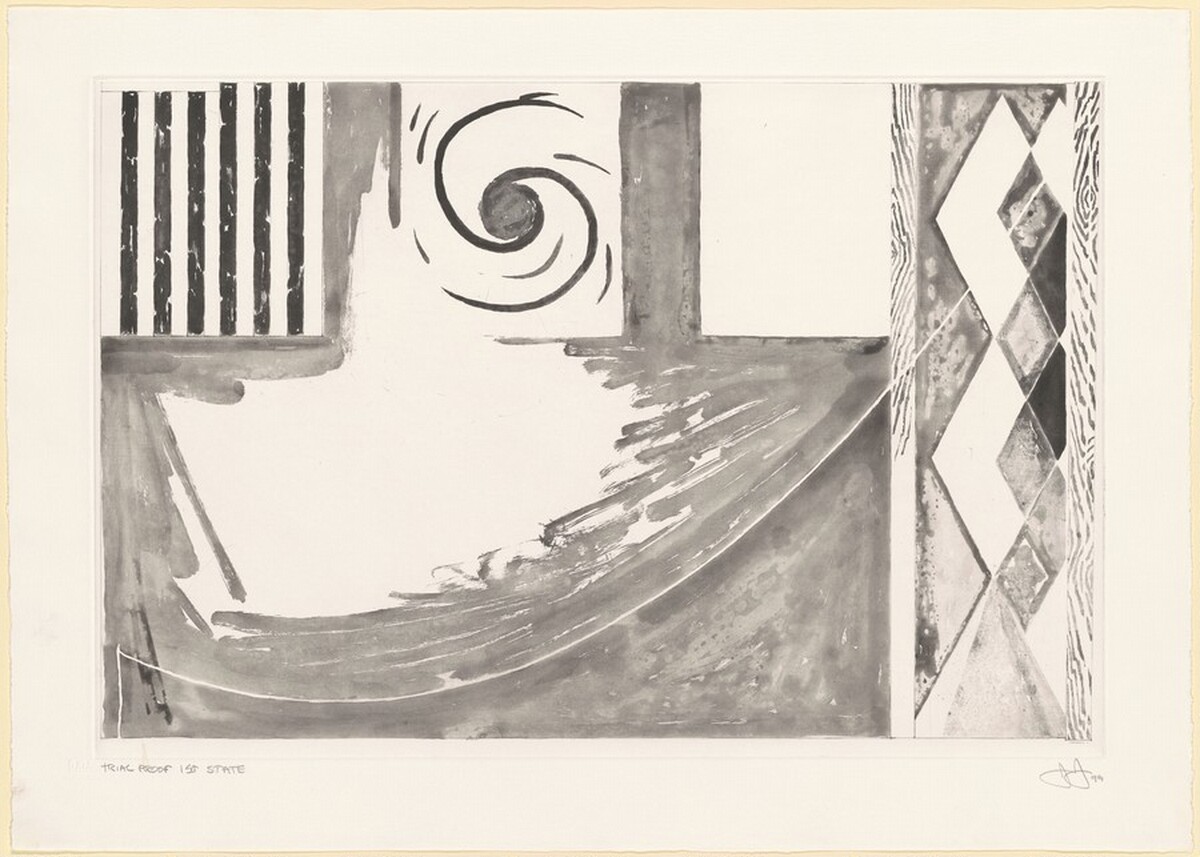 Untitled (Embassies) [trial proof of 1st state] by Jasper Johns