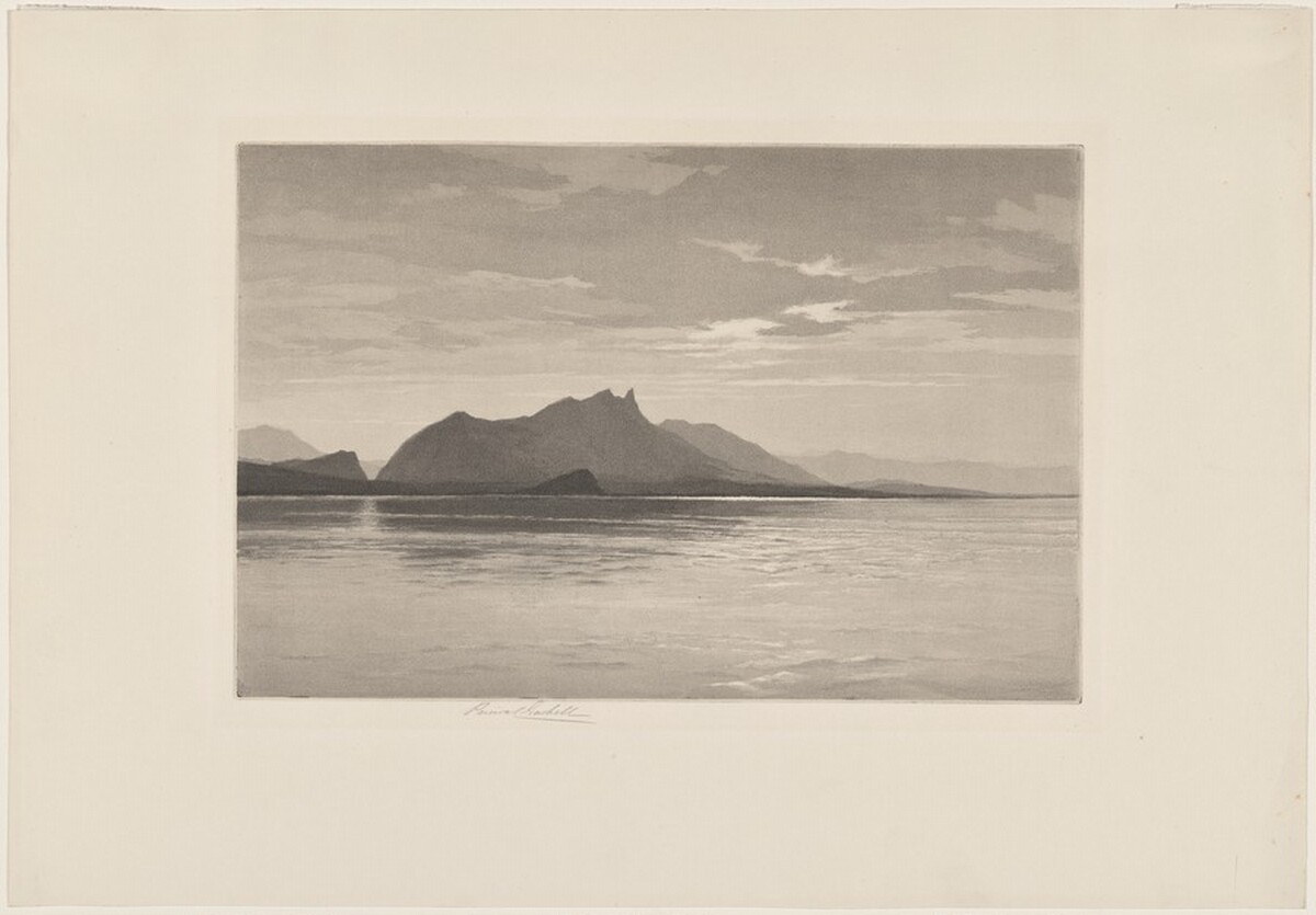 On the Lake of Thun by Percival Gaskell