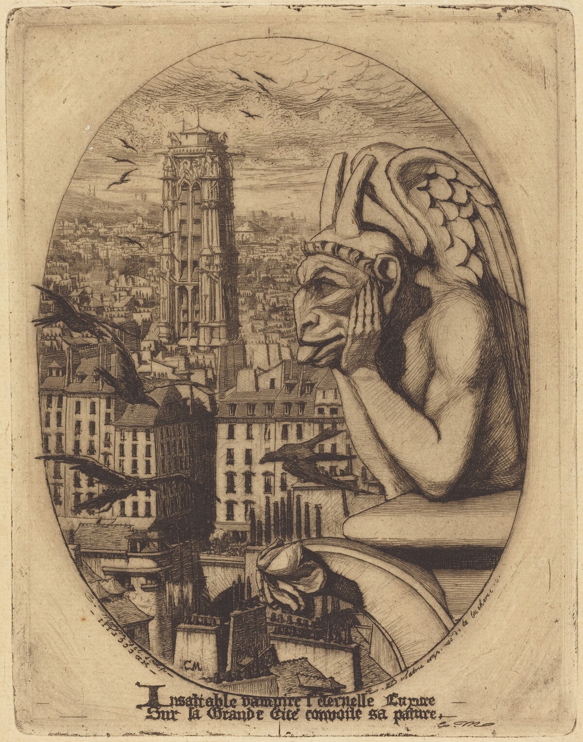 Le stryge (The Vampire) by Charles Meryon