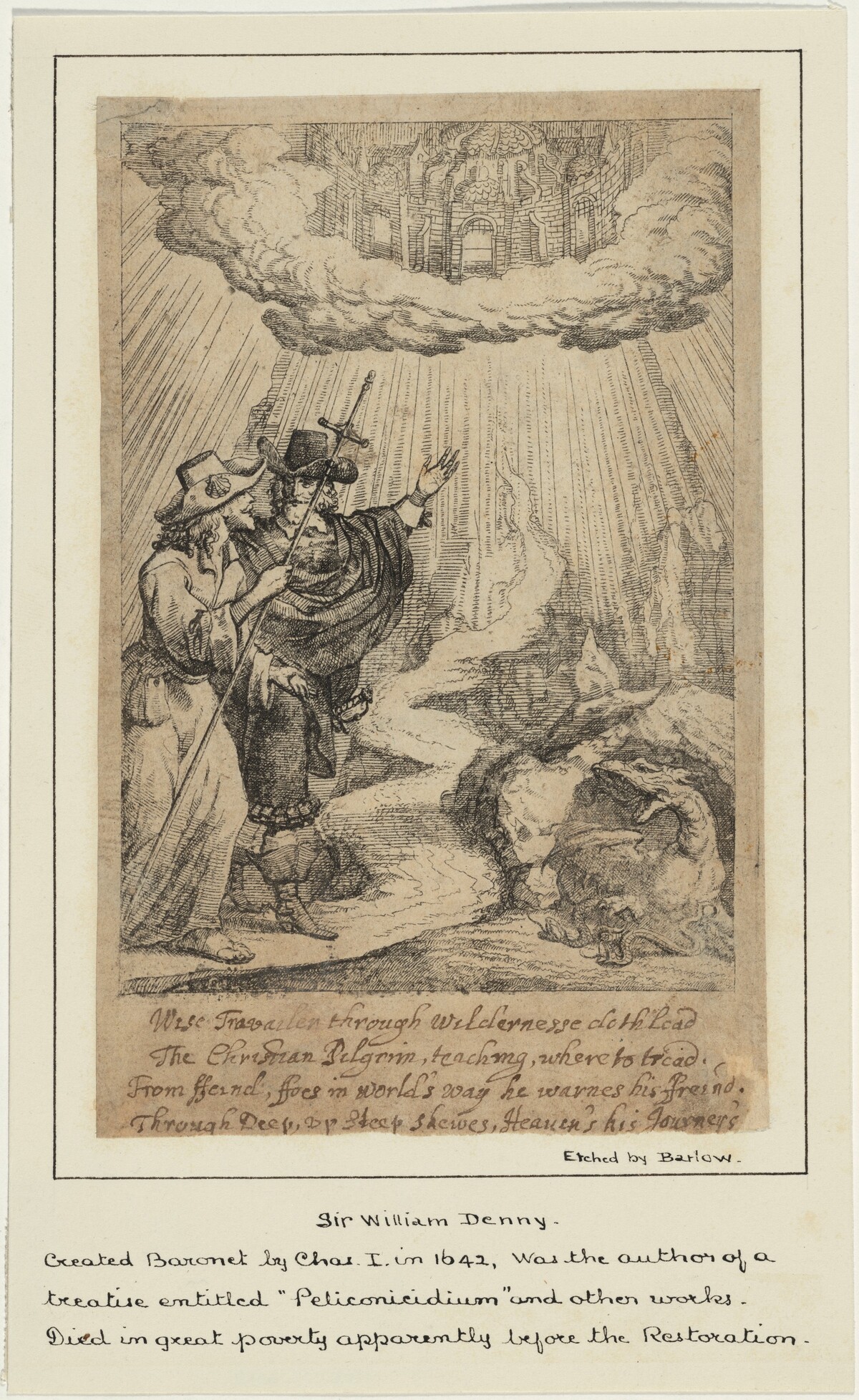 Illustration for Sir William Denny, Peliconicidium by after Francis Barlow