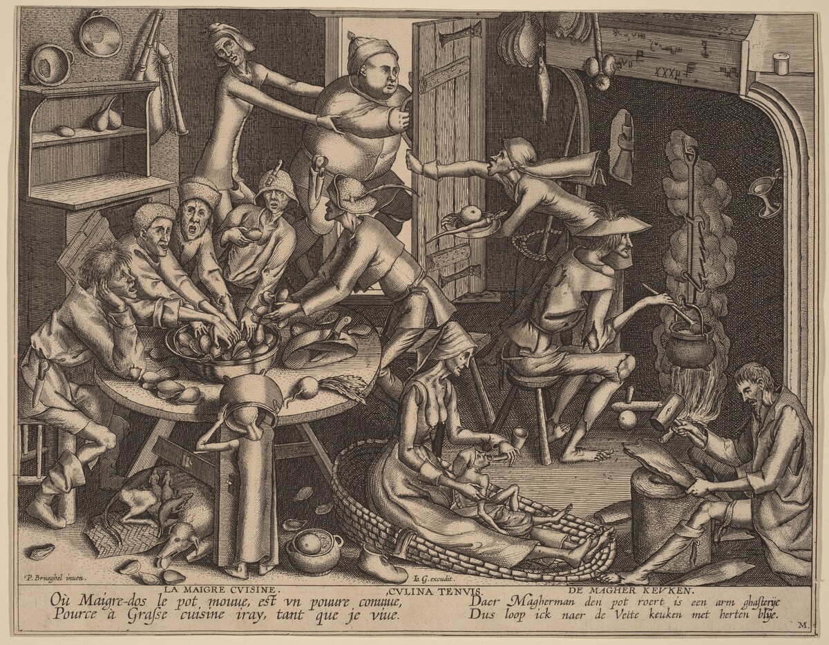 The Thin Kitchen by Flemish 17th Century, after Pieter van der Heyden, after Pieter Bruegel the Elder