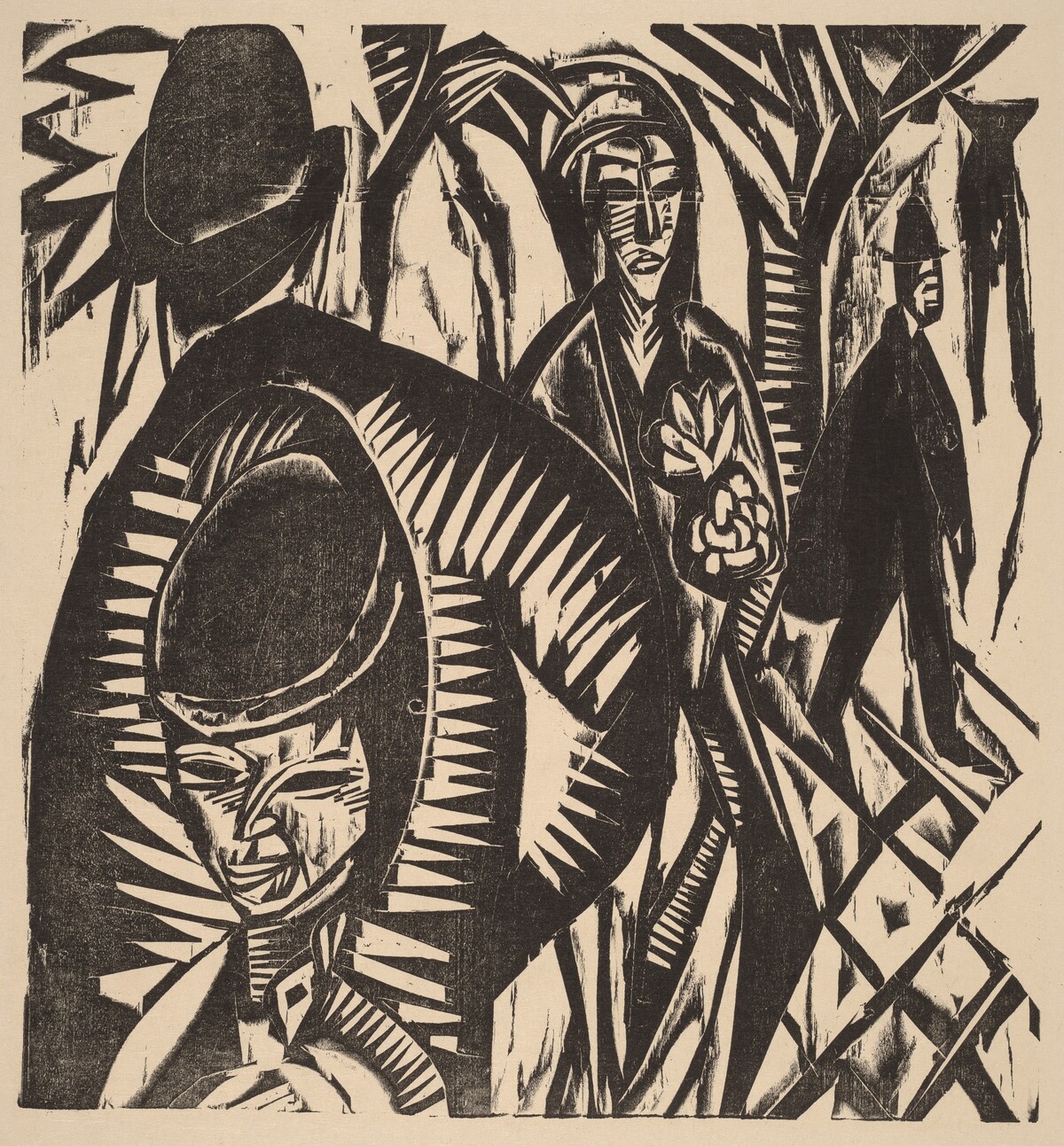 Street Scene after the Rain (Straßenszene, Nach dem Regen) by Ernst Ludwig Kirchner