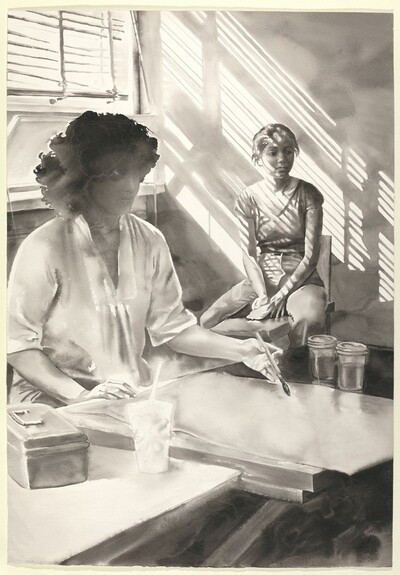 Artist in Her Studio