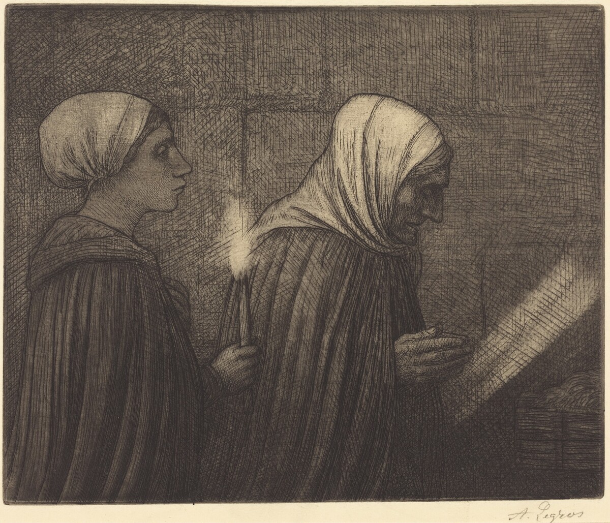 The Manger (La creche) by Alphonse Legros
