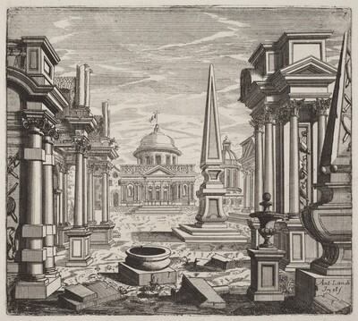 Architectural Fantasy with Obelisks, Ruins, and a Piazza