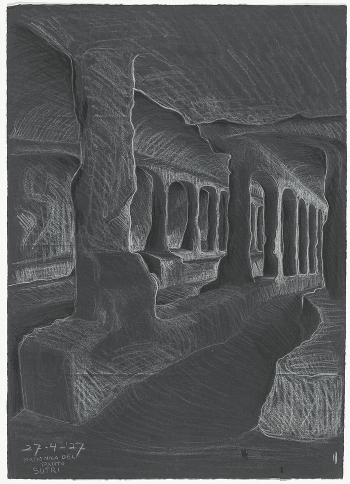 Madonna del Parto, Sutri by M.C. Escher