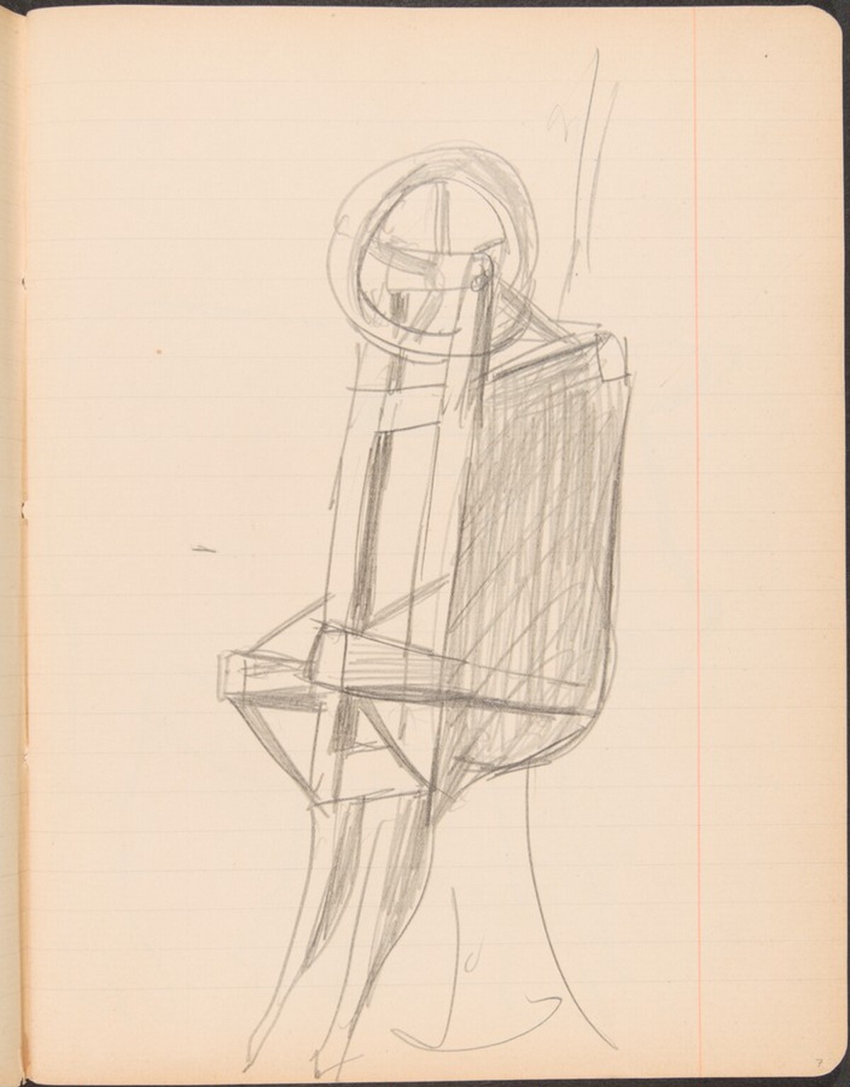 stehender Schubkarren (Wheelbarrow Standing) [p. 7] by Max Beckmann