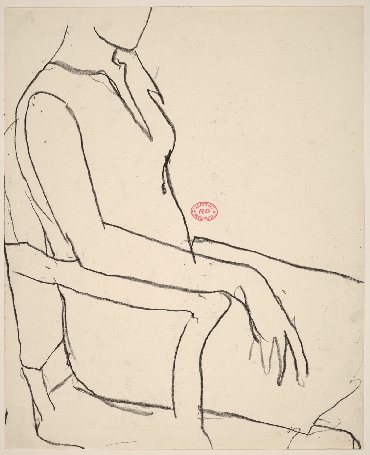 Untitled [woman seated in an armchair] by Richard Diebenkorn