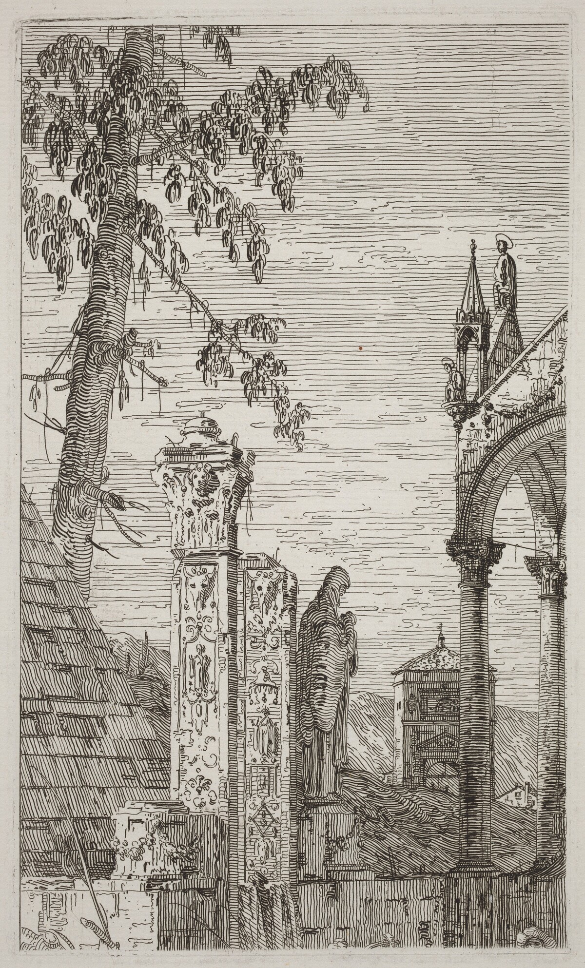 The Bishop's Tomb [center] by Canaletto