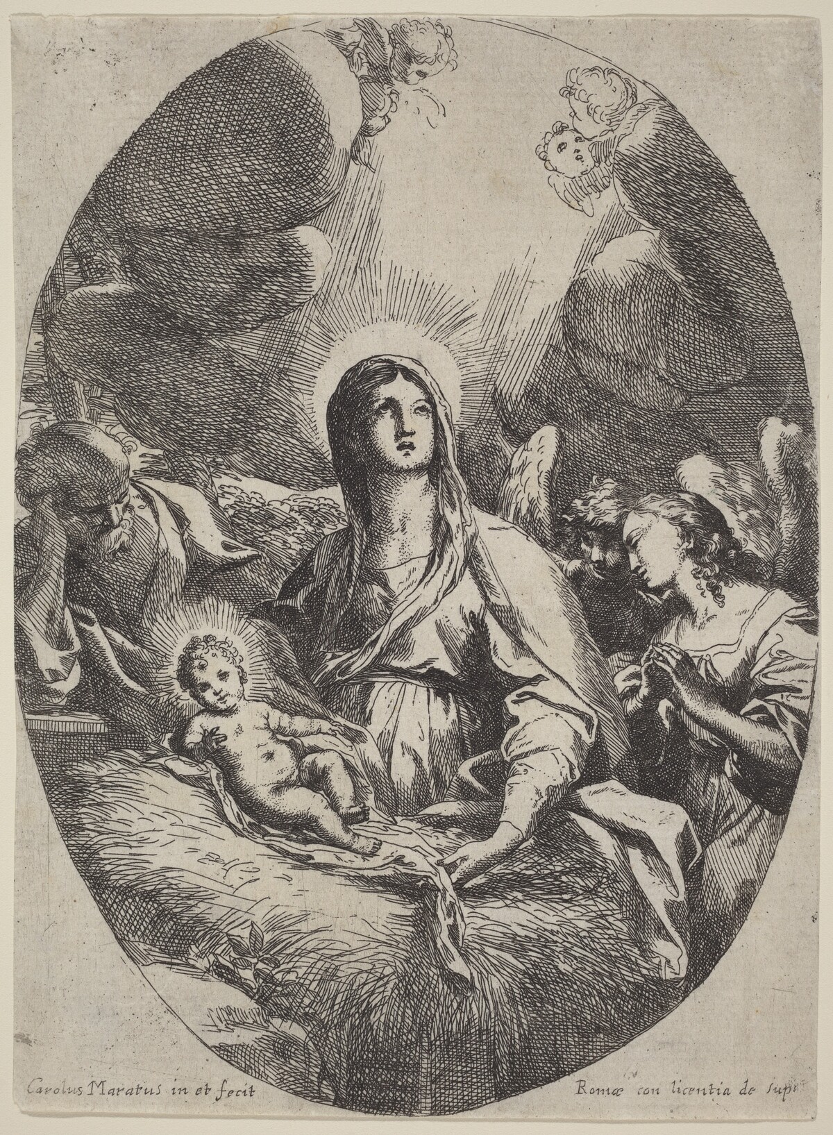 The Holy Family with Angels by Carlo Maratta
