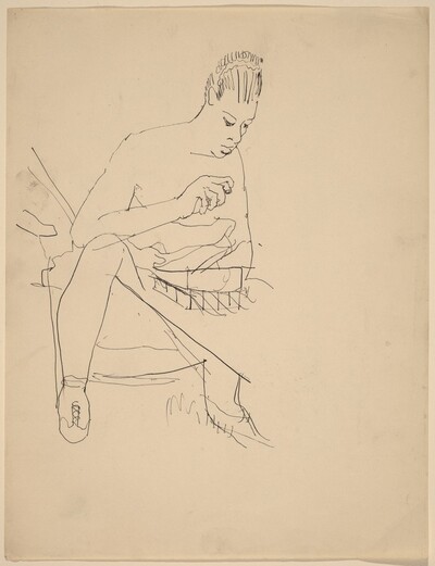 Seated Ballerina Holding Open Box