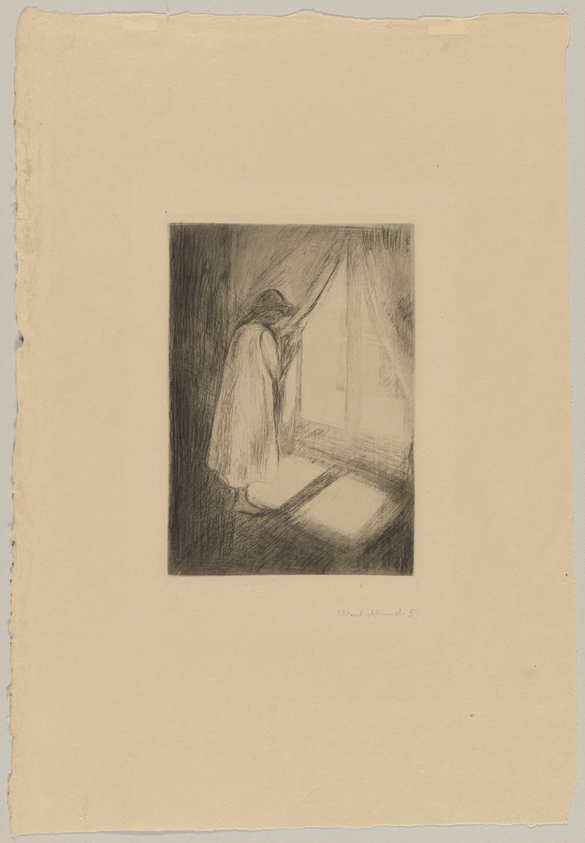 The Girl at the Window (Piken ved vinduet) by Edvard Munch