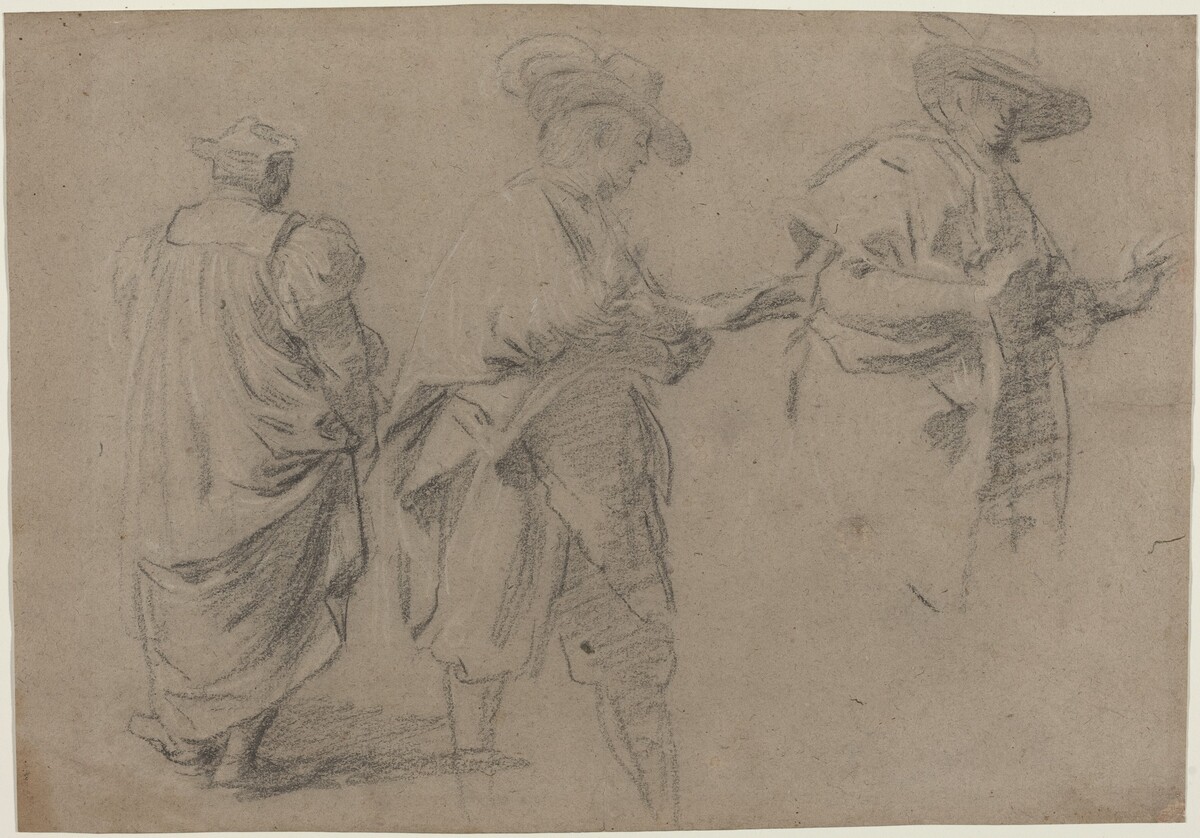 A Judge and Two Gentlemen Lawyers by Attributed to Eustache Le Sueur