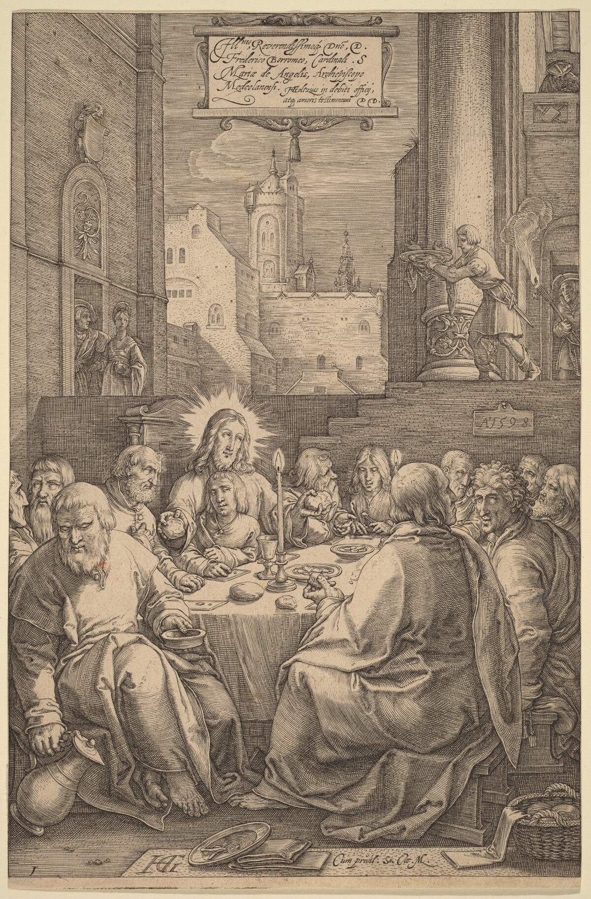 The Last Supper by Hendrik Goltzius