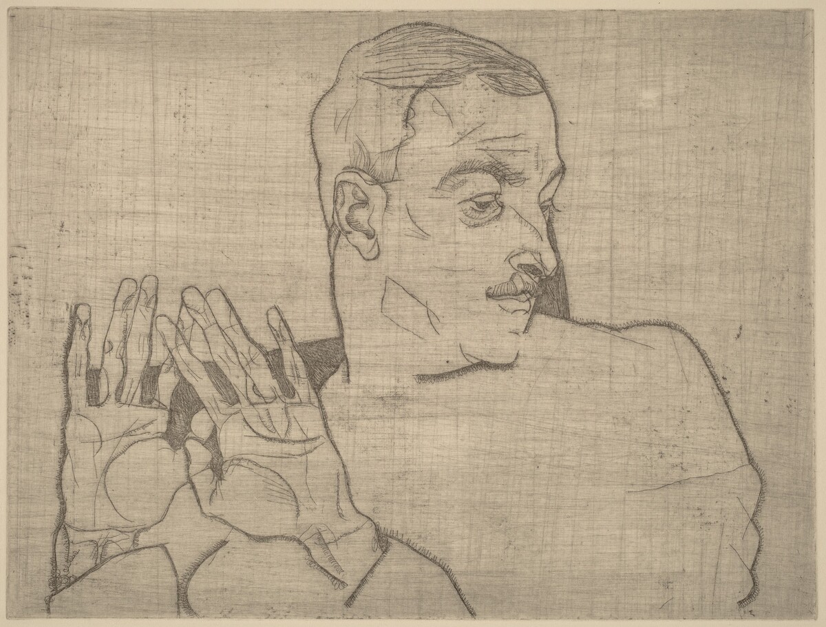 Portrait of Arthur Roessler by Egon Schiele