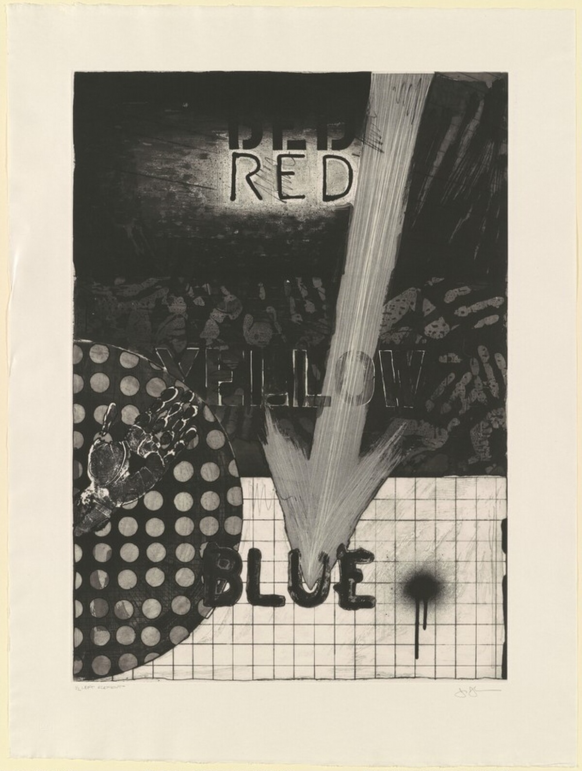 Untitled [proof of left element] by Jasper Johns