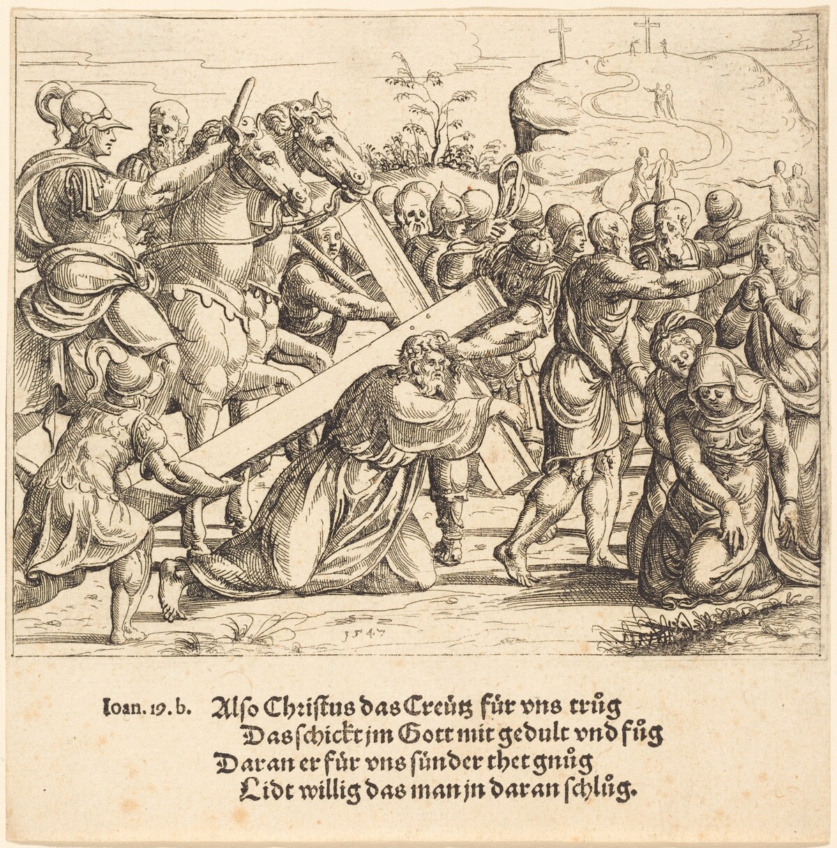 Christ Carrying the Cross by Augustin Hirschvogel
