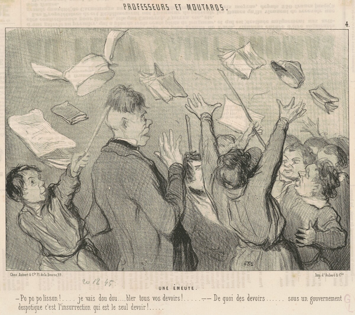 Une émeute by Honoré Daumier