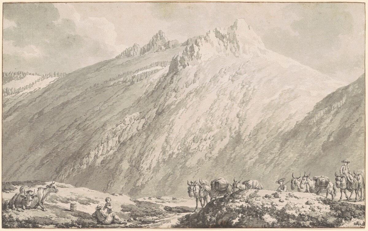 The Grimsel Pass by Jean-Jacques-François Le Barbier