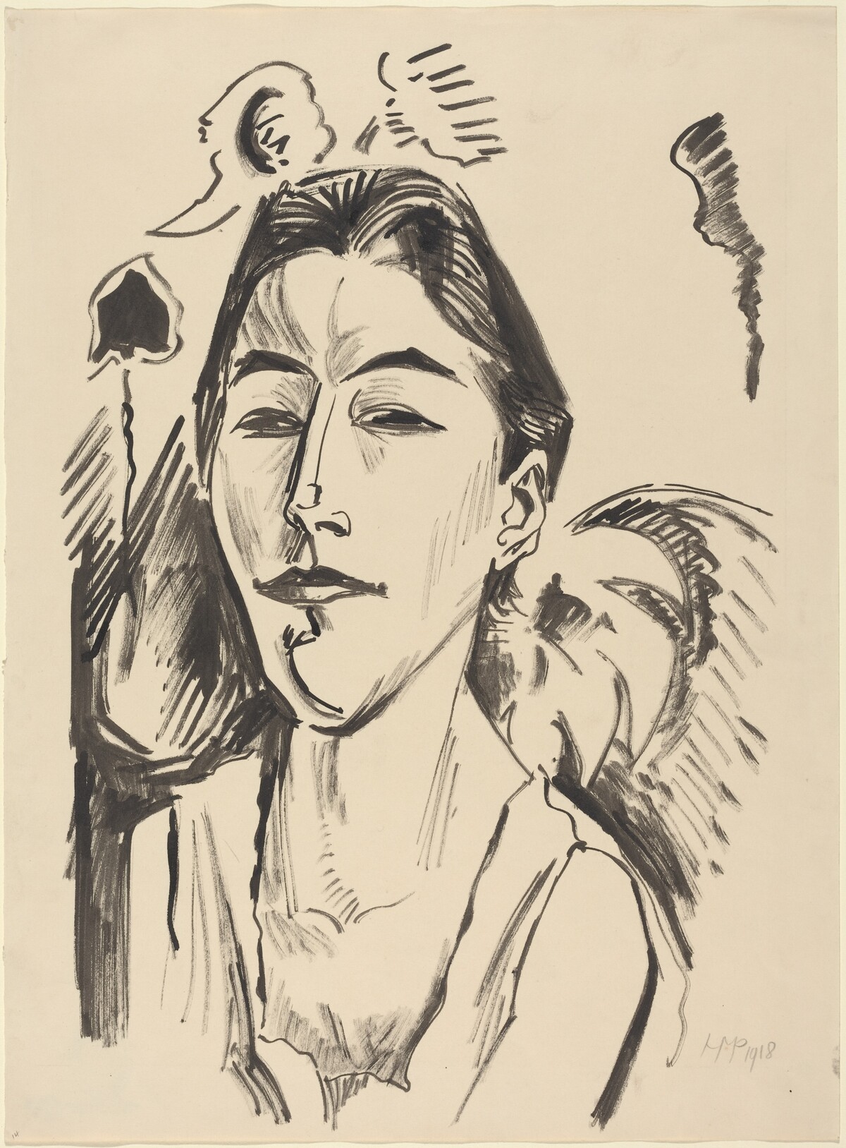 Portrait of a Woman by Max Pechstein